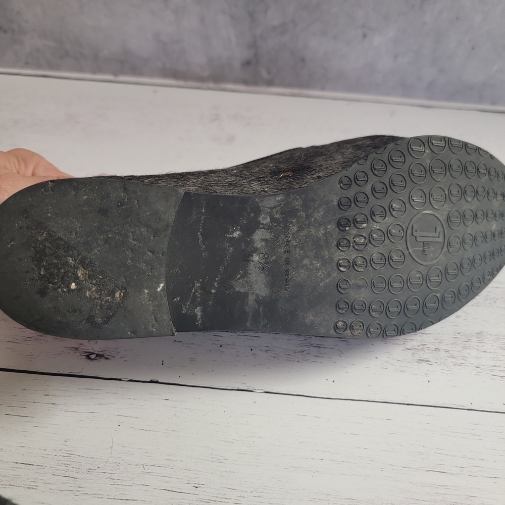 Jon Josef, Women's Pewter/Grey Haircalf, Pointy-toe Smoking Loafer, 81/2M - Picture 5 of 5
